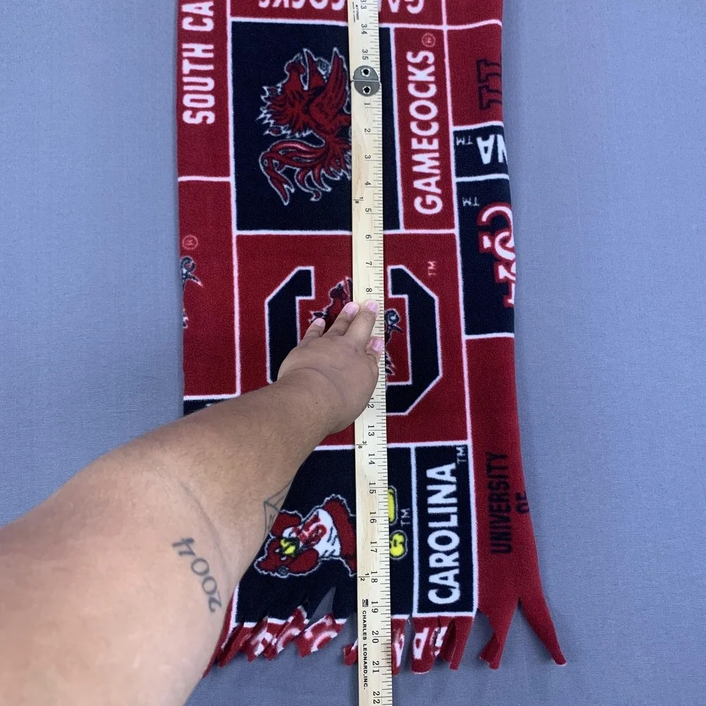 South Carolina Gamecocks Scarf Mens Red‎ College Football NCAA Fleece Fringe